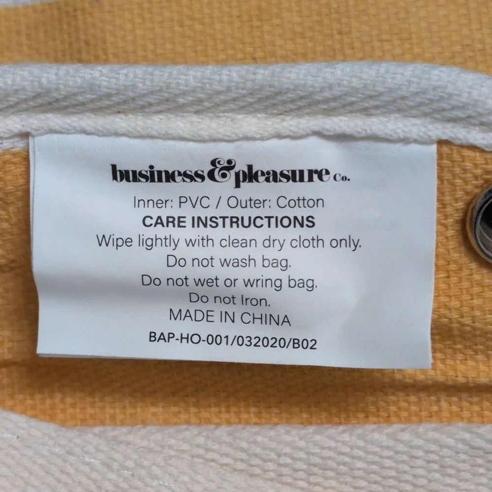 NWT Business & Pleasure Co. Yellow Gold White Striped Insulated Cooler Lunch Bag - Picture 8 of 8